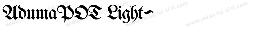 AdumaPOT Light字体转换